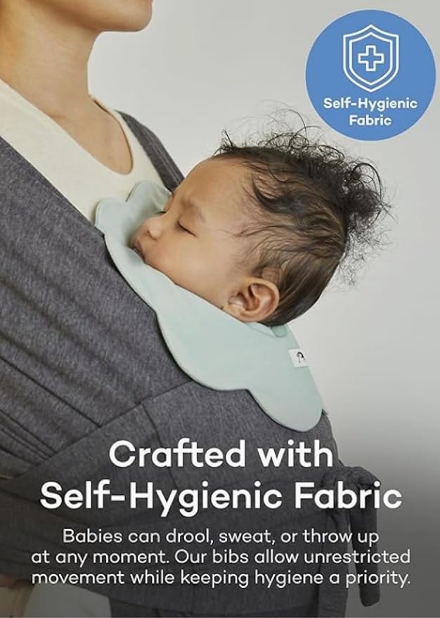 Konny Baby Bibs Set, 360 ° Rotate, Soft and Absorbent Bandana Drooling for Boys Girls baby Essentials