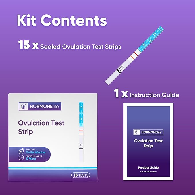 Ovulation Test Strips – LH Test for Ovulation Detection, Easy-to-Use Home Ovulation Tracking (15/30 Count) (LH Test 15 Count)