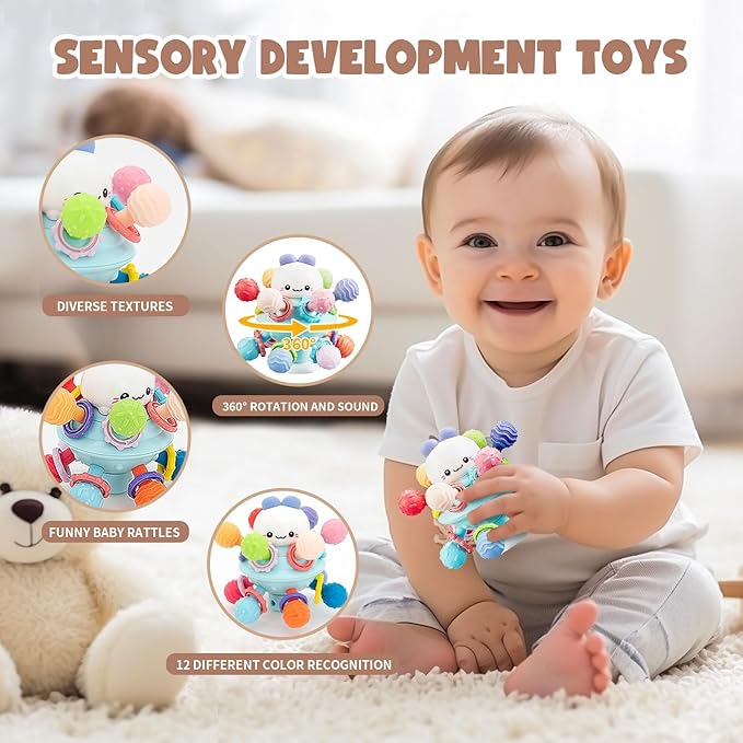 Baby Toys 6 to 18 Months, 8 in 1 Montessori Toy Set, Educational Learning Toy for Toddlers Babies Sensory Toys Newborn Infant Gifts for Boys & Girls