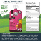 Li’l Hala Jerk Chicken Baby Food Pouches – Free-Range Chicken & Organic Veggies – Toddler Meals with Meat – Protein & Healthy Fats Puree – No Hormones – 6+ Months – 3.5 oz (12 Pack)