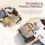 KiddyCare Diaper Caddy Organizer Cart for Nursery Baby Basket Gift for Boy/Girl | Diaper Caddy for Changing Table Basket Organizer with Dividers | Caddy for Baby Stuff Breast Pump Caddy - Regular