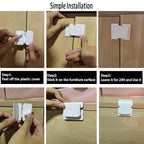 Cabinet Locks(12-Pack) for Babies, Kids and Toddlers Proofing Cabinet Child, safety Locks Suitable for Cabinets, Drawer and Refrigerator with Easy Installation (White) (8 Flat Lock+4 Right Angle Lock)