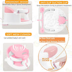 Baby Bath Seat for Babies 6 Months & up, Non-Slip Toddler Bath Seats for Babies Sitting Up,Safe Infant & Newborn Baby Bath Chair Support for Bathtub/Living Room/Shower Room, Pink