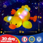 Glow Guards 12'' Musical Light Up Yellow Duck Stuffed Animal LED Glowing Singing Soft Plush Toy Pillow Night Lullaby Holiday Birthday Children's Day Gifts for Toddler Kids