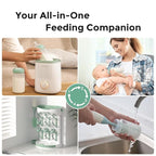 Momcozy Natural Baby Bottle, 10oz Wide-Neck Breast Milk Container, Breastmilk Storage Bottle for Fridge & Momcozy Breast Milk Cooler, BPA Free Milk Collection Bottles, Breastfeeding Essential, 4PCS