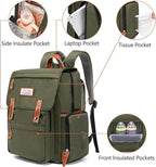 Frank Mully Diaper Bag Backpack Large Multifunction Travel Baby Bag for Mom Dad Army Green
