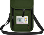 Neck Wallet for Travel,Passport Holder Neck Pouch for Men Women with Adjustable Neck Strap and RFID Blocking