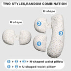 Pregnancy Pillow for Women - Maternity Pillow for Back Pain Relief & Full Body Support, Soft Sleeping Pillow with Removable Cover for Side Sleepers and Pregnancy