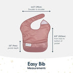 Tiny Twinkle Mess Proof Baby Bibs for Eating - Waterproof, Wipeable Bibs - Toddler Bibs - Travel Friendly - PFAS, PVC, BPA, Phthalate Free - Baby Food Bibs(5 Pack,Girl Solids)