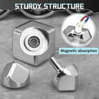 Fidget Cube Block Spinner Toy for Kid Adult, 2-in-1 Anodised Metal Hand Spinner Fidget Figit Gyro for Stress Relief, Cool EDC Spinning Top Desk Toy for Birthday Gift Classroom Prize