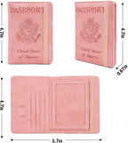 Melsbrinna Rfid Passport Holder for Travel women/Men, Cute Passport Wallet Rfid Blocking Card Slots, Rfid Passport Cover/CaseTravel Wallet, Passport Book Holder (1, Pink3)