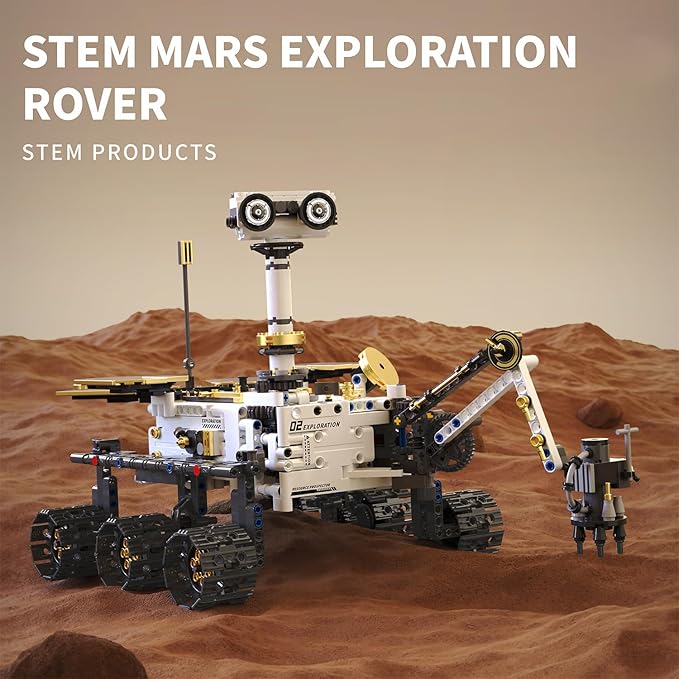 Remote & APP Controlled Mars Rover, STEM Building Set for Boys Ages 8-14, Space Toys for Kids Ages 8-12, Science Gift for Boys & Girls (1007 PCS)