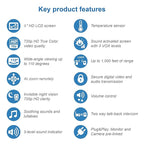 VTech VM818HD Baby Monitor, 5" 720p Screen, Night Light, 110-degree Wide-Angle True-Color DayVision, HD No Glare NightVision, 1000ft Range, 2-Way Talk, Secure Transmission No WiFi