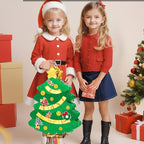 Wernsai Christmas Piata Large Pull String with Blindfold Bat - Cute Tree Design for Christmas Party Games - Green, 16.5' x 12.4'