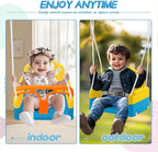 Taleco Gear Foldable Toddler Swing Set, Indoor & Outdoor Baby Swing, Kids Swing Set for Backyard, Safe and Durable Design, Grow with Your Child (Blue)