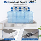 Baby Changing Station Wall Mounted, Fold Down Baby Changing Table, Commercial Diaper Changing Station, Nappy Changing Table with Safety Strop and Door Sign, Space-Saving