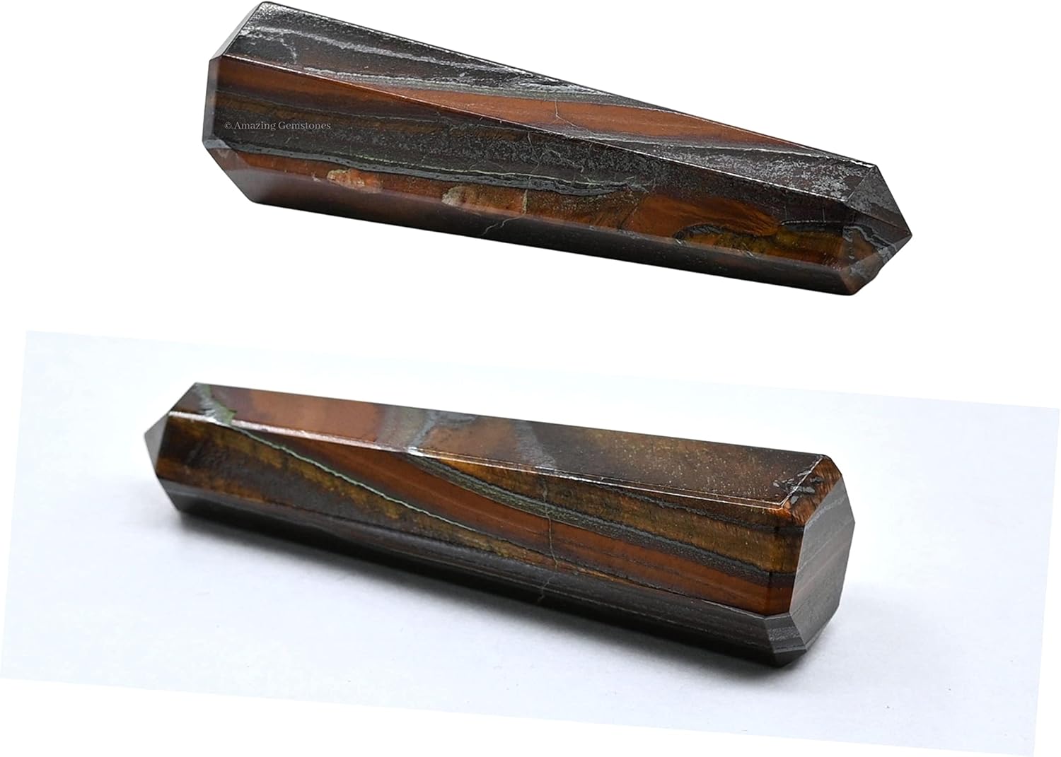 Amazing Gemstone Red Tiger Eye Crystal Towers - Natural Healing Crystal Point Obelisk for Reiki Healing and Crystal Grid (3 Inch)