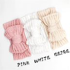 Handmade Baby Headbands Stretchy Waffle Hair Bands with Bows for Newborn Infant Baby Toddler Girls Headwrap Hair Accessories (STYLEA-02, MEDIUM)