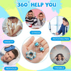 CHENGU 16 Pcs Fidget Toys Set Include 8 Six Roller Chain and 8 Key Flippy Chain Stress Reducer Bike Chain Toys Anxiety Relief Bike Chain for Teens Adults ADHD, Add, Autism (Cute)