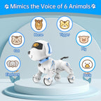 Dwi Dowellin Robot Dog for Kids 8-12,Remote Control Smart Robotic Dogs Pet Puppy Robotic Toy,Interactive Touch Walking Talking Toys for Boys Girls Christmas Birthday Gifts