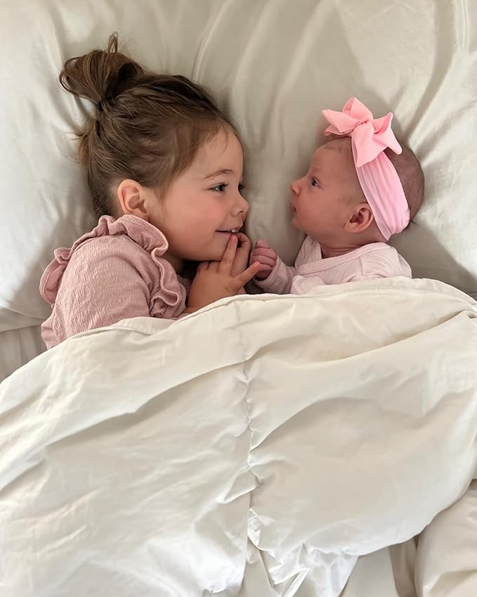 doboi 20pcs Baby Headbands and Hair Bows Set - 4 Inches Nylon Headbands with Bows for Newborns, Infants, Toddlers and Girls