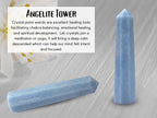 Amazing Gemstone Angelite Crystal Towers ~ Natural Healing Crystal Point Obelisk for Reiki Healing and Crystal Grid (3- Inch)