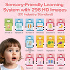 Toddler Gifts Talking Flash Cards for 1 2 3 4 5 Year Old Boys and Girls, Autism Sensory Toys for Autistic Children, Learning Educational Montessori Speech Therapy, 296 Pro Words Pink