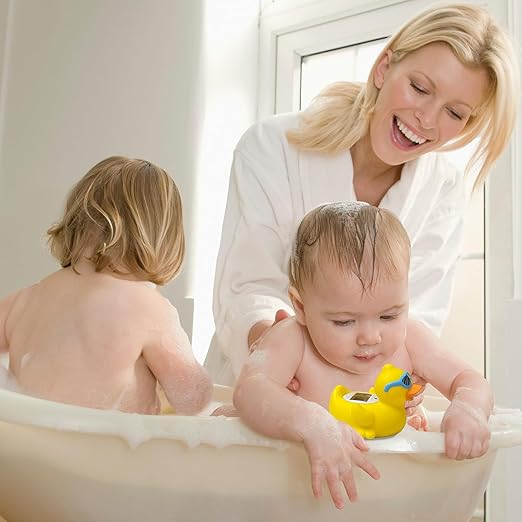Baby Bath Thermometer Duck – Color-Changing Infant Bathtub Thermometer with Auto Temperature Alert, Waterproof Floating Toy for Newborns & Toddlers