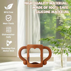 Bottle Handles for Dr. Brown's Narrow Baby, Wide-Neck, Removable Easy-Grip Transitional Sippy Cup Handles, 100% Silicone-BPA-Free Material, 4m+ (White, Green, Blue)