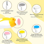 Baby Nail Trimmer Electric, 6 in 1 Baby Nail File Clippers Infant Grooming Kit Manicure Set for Toddler or Adults, Yellow