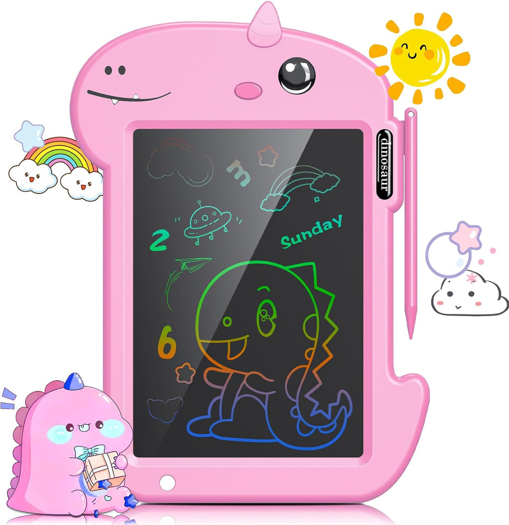 LCD Writing Tablet for Kids 8.8 Inch Toddler Toys for 3 4 5 6 7 8 Year Old Boys Girls Toys Drawing Pad Dinosaur Toys for Toddlers Doodle Board Drawing Tablet Birthday Christmas Gifts (Pink)