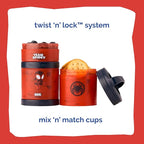 Whiskware Spider-Man Team Spidey Stackable Snack Containers for Babies, Kids, and Toddlers, 3 Stackable Snack Cups for School or Travel, Cupholder Friendly, Miles Morales