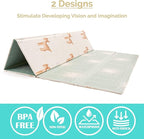 JumpOff Jo - Extra Large Waterproof Foam Padded Play Mat for Infants, Babies, Toddlers, Play Pens & Tummy Time, Foldable Activity Mat, 77 x 70 x 0.6 inches