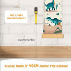 Customize Name Canvas Growth Chart for Kids, Dinosaur Unisex Kids Room Wall Decor, Measuring Height Chart, Wall Tape with Height Chart for Kids, Foldable Height Tracker, Lightweight