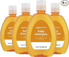 Amazon Basics Tear-Free Baby Shampoo, 13.6 Fluid Ounce, 4-Pack (Previously Solimo)