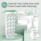 Momcozy DIY Larger Bottle Drying Rack for 18 Bottles, Space Saving Countertop Vertical Rack with Brushes Holder, Detachable Travel Bottle Rack for Baby Accessories & Pump Parts