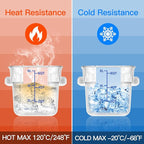 4 pcs 6qt Food Storage Containers with Lid, Square Clear Commercial Food Storage Containers with Handle and Scale for Food Storage in Home Kitchen & Dining (Blue)