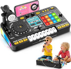 Kids Toys DJ Mixer for Party: Music Toy with Bluetooth & Microphone for Ages 3+ - 2000+ Sound Effects & Colorful Light - Idea Gift for Birthday Holiday