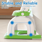 Potty Training Seat with Step Stool for Toddlers - Upgrade 2-in-1 Toilet Seat Toilet Ladder for Kids Children Boys Girls, Anti-Slip Pad & Adjustable Height with Waterproof - Green