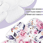 Pea Pod Baby Car Seat Head Support for Newborn, 2 in 1 Infant Car Seat Head Body Support for Girls Extra Soft Breathable Baby Car Seat Cushion Insert for Strollers, Swings, and Bouncers, Pink Floral