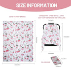 80S Muslin Car Seat Cover for Babies - Soft & Breathable Infant Carrier Canopy, Lightweight Sunshade for Summer, Universal Fit for Baby Boys & Girls