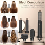 Blow Dryer Brush 5 in 1, Multi Ionic Hair Dryer Brush Set, Auto Air Wrap Hair Styler with 3 Temperature, Powerful Hair Styling Tools Set for Fast Drying, Curling, Straightening & Smoothing