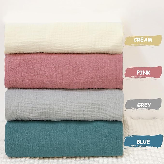 Hooyax Baby Lounger Cover 2 Pack - 100% Muslin Cotton Newborn Lounger Pillow Covers Only, Soft Breathable Infant Lounger Cover with Reinforced Stitching, Fits Most Standard Baby Loungers (Grey Pink)