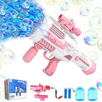 Automatic Gatling Bubble Gun,Big Size 7.5"x16.7",That Produces Thousands of Bubbles per Minute, Suitable for Children and Adults and Perfect for Summer Indoor and Outdoor Parties