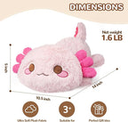 Cuckool Pink Axolotl Stuffed Animals, Microwavable Stuffed Animals Heating Pad for Cramps, Pain Stress Relief, Heatable & Coolable Lavender Scented Plush Toys for Anxiety, Women & Kids Bedtime