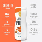 Serenity Kids 6+ Months Baby Puffs - Pack of 6, 1.5 oz, Pumpkin & Cinnamon - USDA Organic Grain Free Toddler Food - Nut, Rice & Gluten Free Snack with Veggies, Legumes & Olive Oil - Baby Essentials