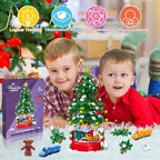 Christmas Tree Building Block Set, 515 Pieces, Rotating Base with Ornaments and Star, Holiday Building Toy, Stocking Stuffers for Kids, Gifts for Boys & Girls