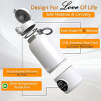 Portable Bottle Warmer & Travel Bottle Warmer - 17oz Large Capacity Fast Heating for Breastmilk/Formula, Dual Mode for Milk/Water, Perfect for Car Journeys & Outdoor Use