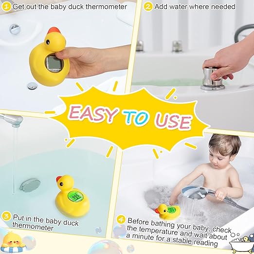 Baby Bath Thermometer-IP68 Waterproof-BPA-Free Bath Thermometer Baby Safety-Fast Temperature Reading& Backlit Display for Infants, Toddler by AXHHTVCGY