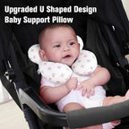 KAKIBLIN Baby Travel Pillow, Baby Neck Pillows for Car Seat, Upgraded Babies Head Pillow, Head and Neck Support Pillow for Car Seat, Pushchair, Travel(Twig)